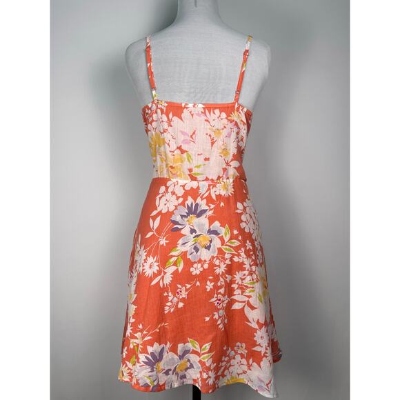 Lauren Conrad Orange Floral Mini Sundress Size 4 - Picture 5 of 10